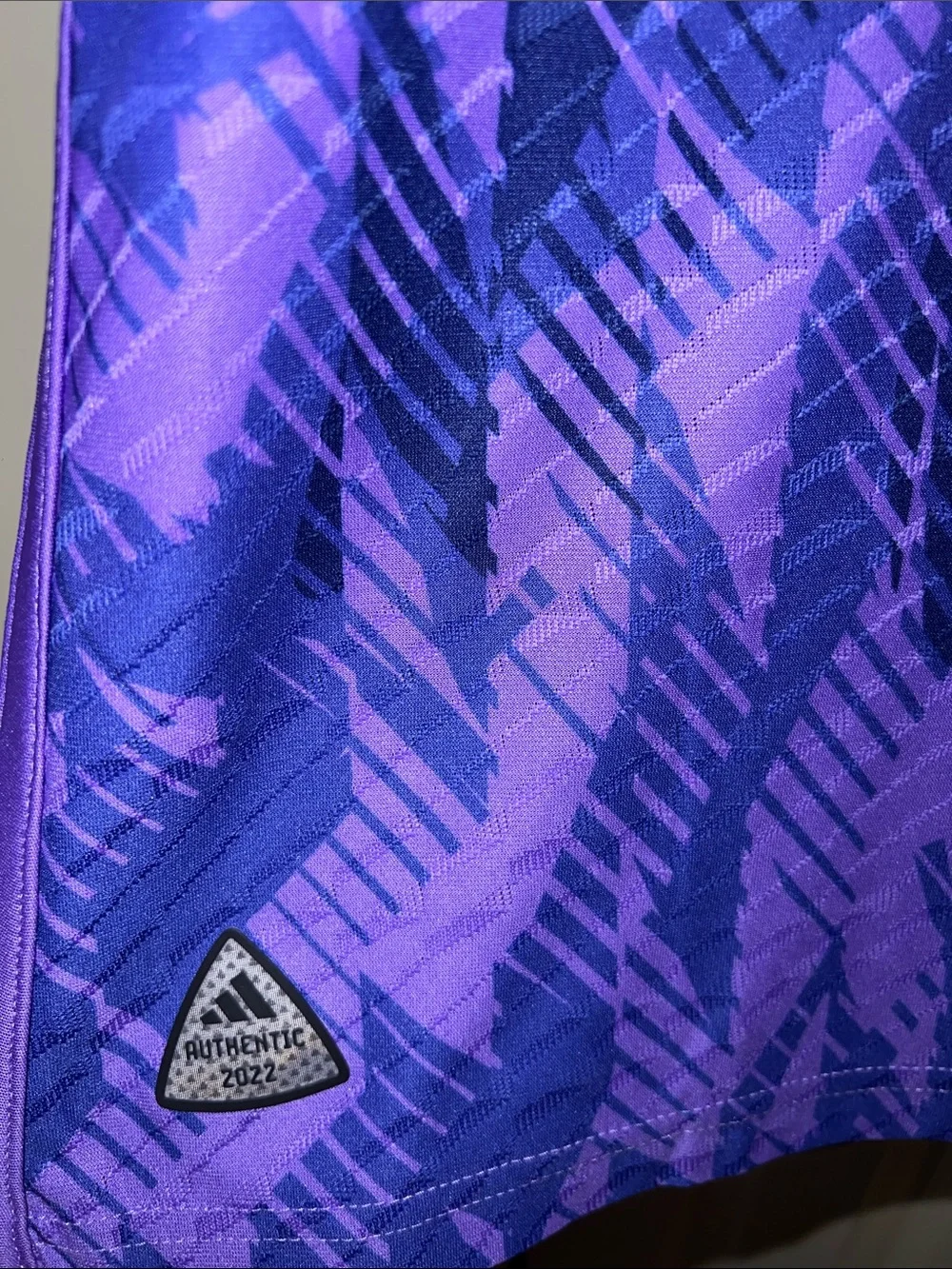 Authentic Player Adidas Messi Purple and White Argentina #10 Soccer Jersey